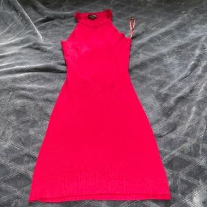 cute red knitted dress